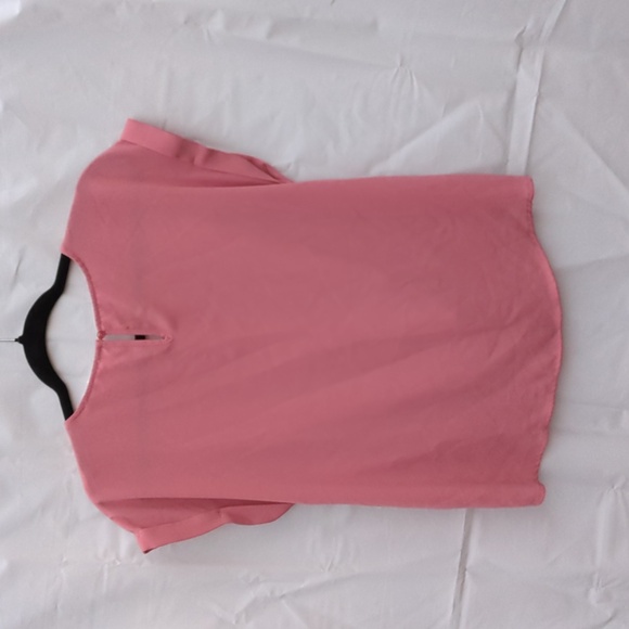 Hippie Rose Knotted Blouse Shirt Dusty Rose Small Top Boutique flowing - Picture 10 of 12